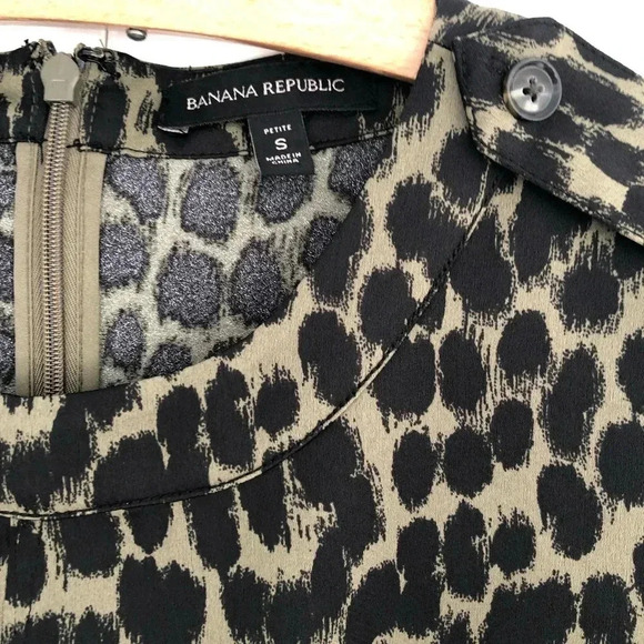 Banana Republic Green Animal Print Sheath Dress - Picture 5 of 7